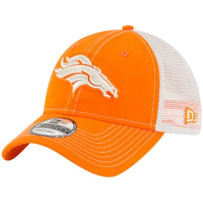 Men's Denver Broncos New Era Orange Rustic Mark Trucker 9TWENTY Adjustable Hat 2977373